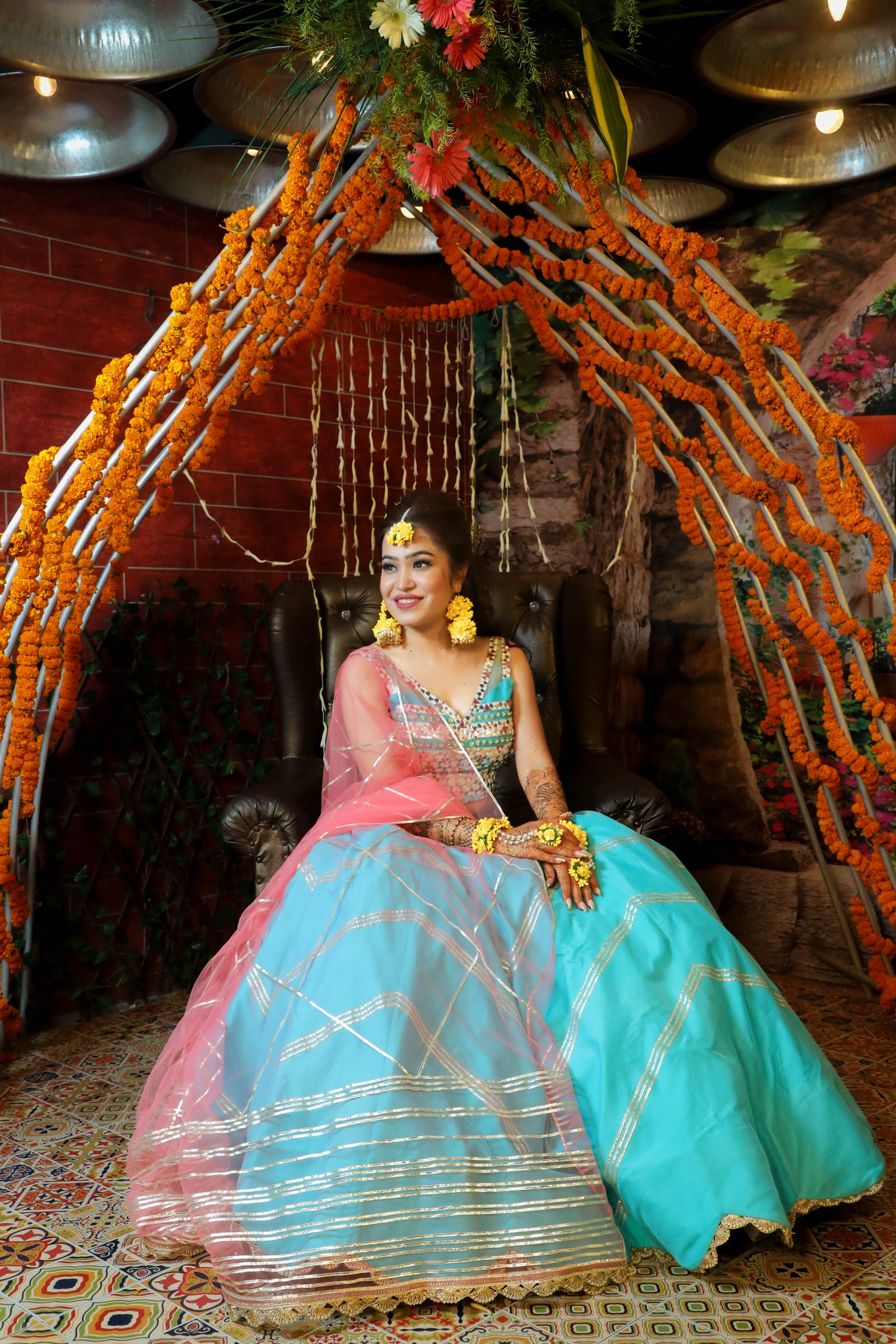 Couple during their wedding